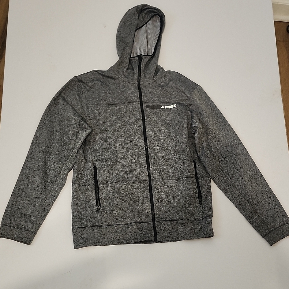 Adidas Grey  and White Checkered Jacket